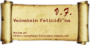 Veinstein Feliciána névjegykártya